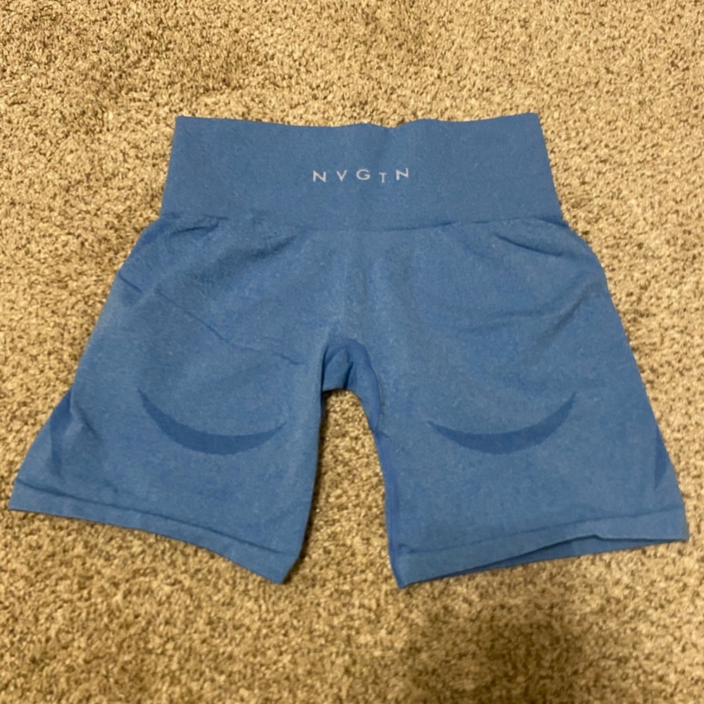 NVGTN Women's Vibrant Blue Bike Shorts Mid Rise